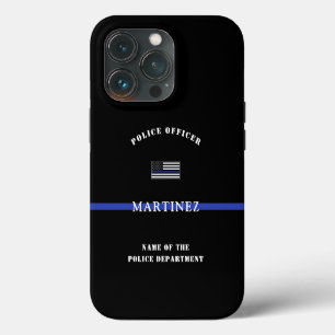 Funda Para iPhone 13 Pro Bandera personalizada de la delgada línea azul del