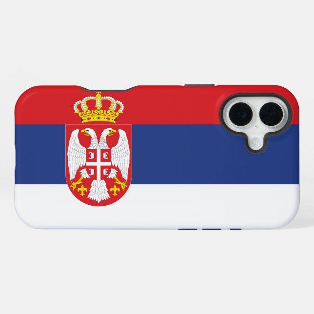 Funda Para iPhone Bandera serbia (Reverso Horizontal)