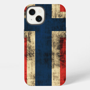 Bandera vintage grunge de Noruega