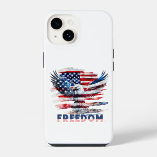 Funda Para iPhone 14 Bandera y águila de los Estados Unidos. Libertad.
