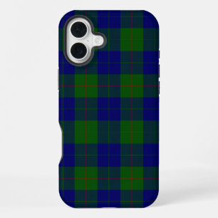 Funda Para iPhone 16 Plus Barclay tartán azul verde a cuadros
