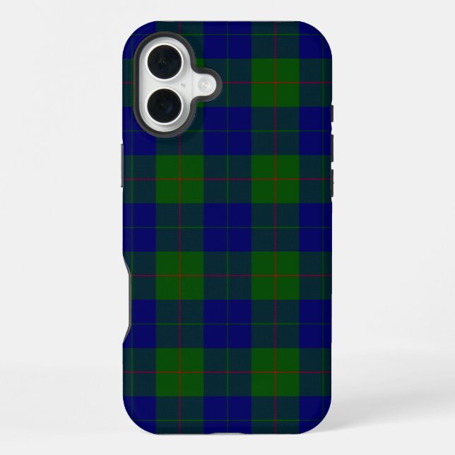 Funda Para iPhone Barclay tartán azul verde a cuadros (Reverso )