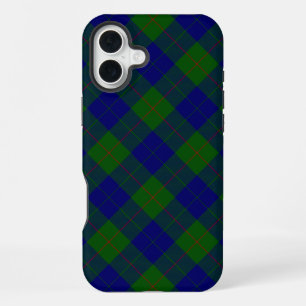 Funda Para iPhone 16 Plus Barclay tartán azul verde a cuadros