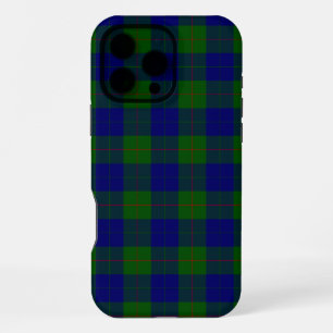 Funda Para iPhone 16 Pro Max Barclay tartán azul verde a cuadros