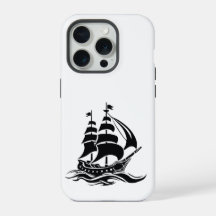 Barco de Vela de Sombra – Ilustración Oceánica Vin