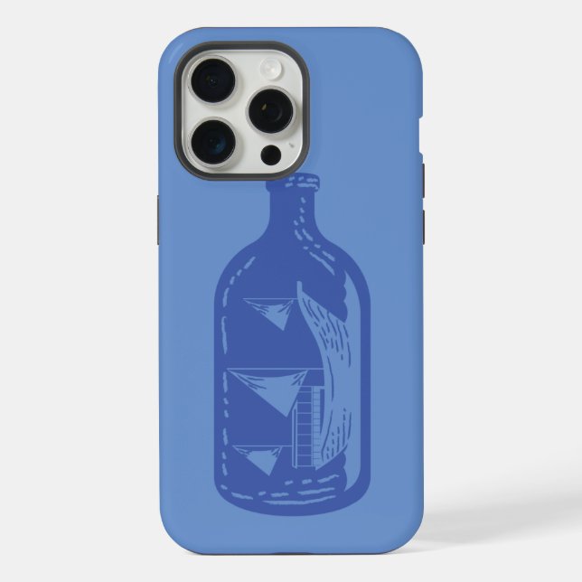 Funda Para iPhone barco en la botella (Reverso )
