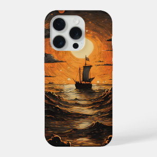 Barco navegando por la noche