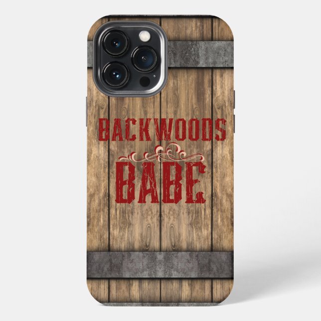 Funda Para iPhone Barril de Whisky Backwoods Babe (Reverso )