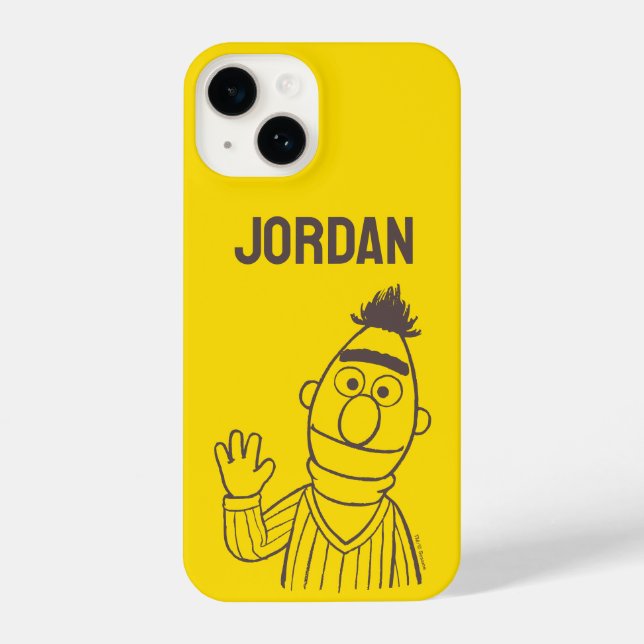 Funda Para iPhone Barrio Sésamo | Bert Bright | Añadir su nombre (Reverso )