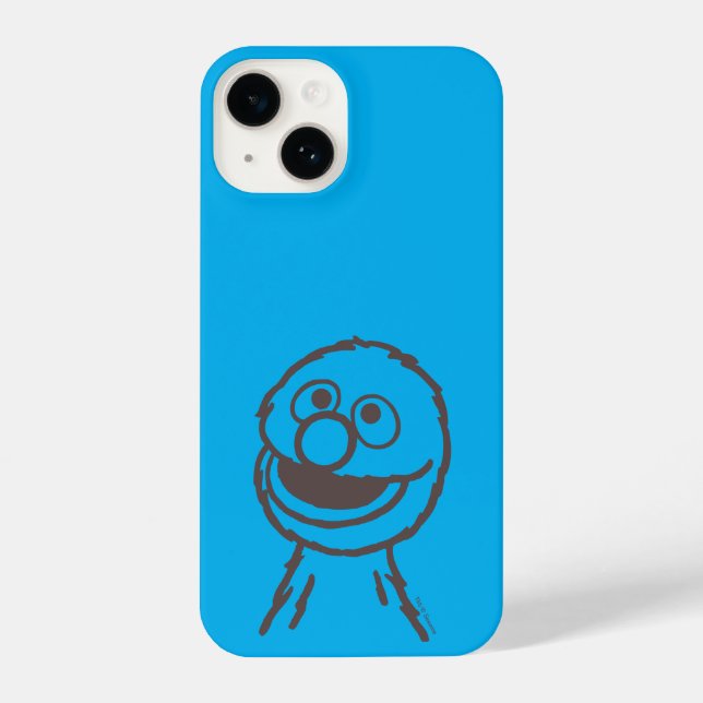 Funda Para iPhone Barrio Sésamo | Grover Bright | Añadir su nombre (Reverso )