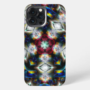 Funda Para iPhone 13 Pro Max Base arenosa con formas en colores oscuros e ilumi
