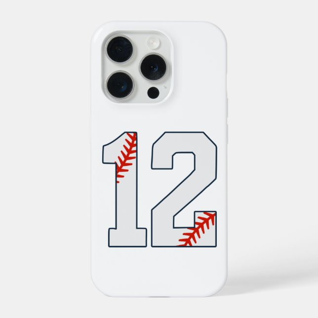Funda Para iPhone Baseball Jersey Number 12 (Reverso )