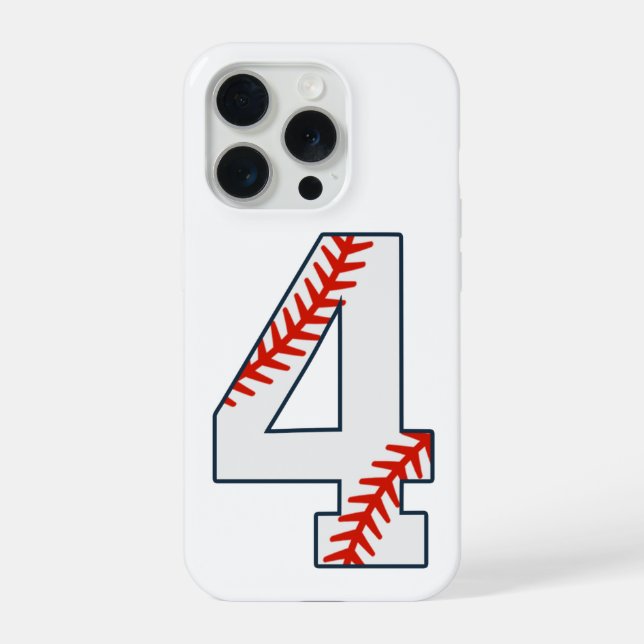 Funda Para iPhone Baseball Jersey Number 4 (Reverso )