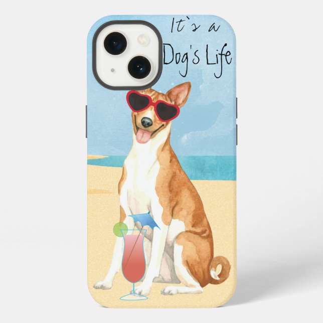 Funda Para iPhone Basenji de verano (Reverso )