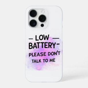 Funda Para iPhone 16 Pro Batería Baja Por Favor No Me Hables – Sarcasmo Div