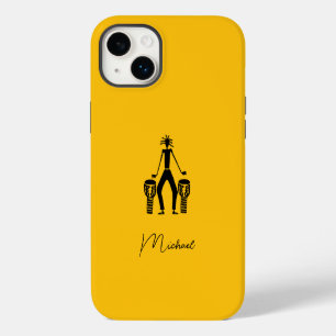Funda Para iPhone 14 Plus Baterista de Silueta Mágica Personalizada