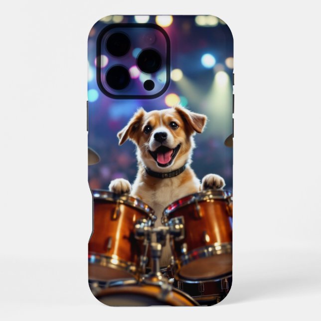 Funda Para iPhone Baterista Perro (Reverso )