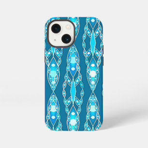Funda Para iPhone 13 Mini Batik Tribal - Azul Oceánico y Aqua