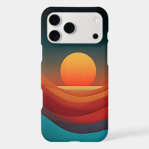 Funda para iPhone Bauhaus Earthy Sunset Waves Wrap
