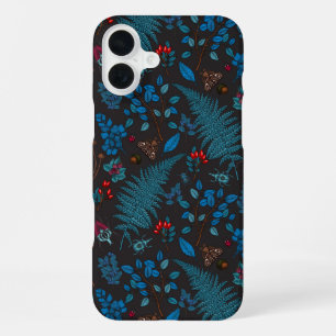 Funda Para iPhone 16 Plus Bayas, hojas y insectos del bosque 1