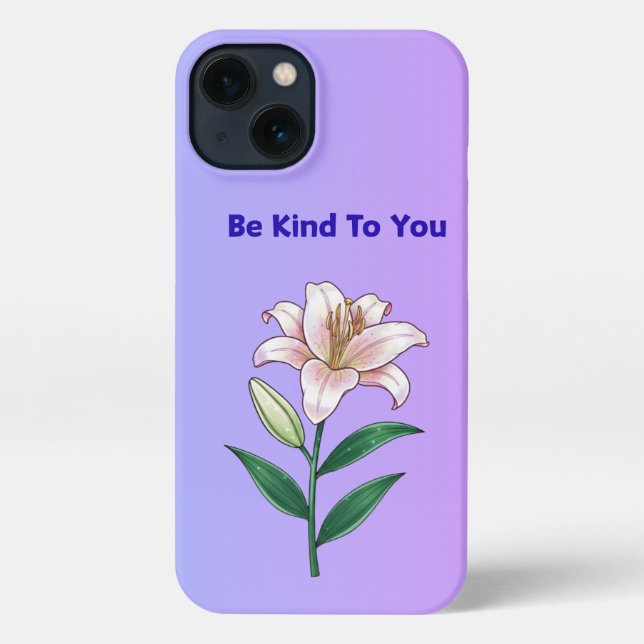 Funda Para iPhone Be Kind To You Lily Self-Care Phone Case (Reverso )