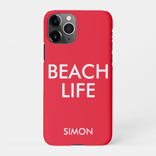 Funda Para iPhone Beach Life Lifeguard Gift Red (Reverso)