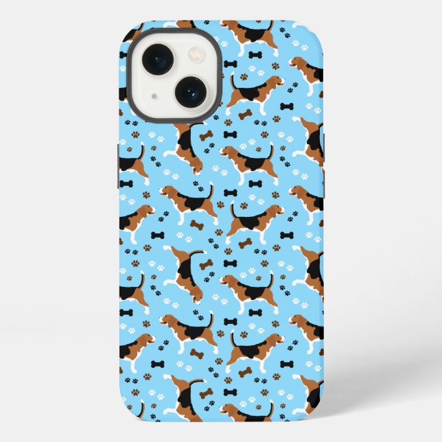 Funda Para iPhone Beagles Dog Raza Beagle Pattern (Reverso )