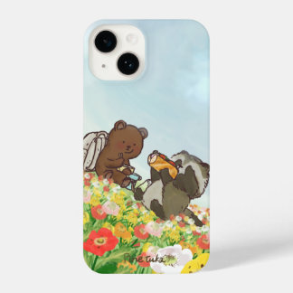 Funda Para iPhone 14 Bear and Raccoon Flower Picnic – iPhone Case