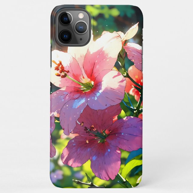 Funda Para iPhone Beautiful anime flowers illustration (Reverso)