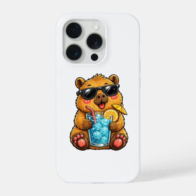 Funda Para iPhone Bebida de capibara genial (Reverso )