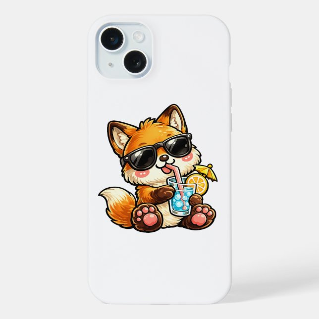 Funda Para iPhone Bebida de zorro genial (Reverso )