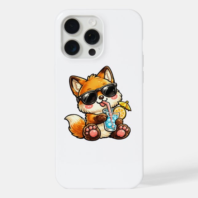 Funda Para iPhone Bebida de zorro genial (Reverso )