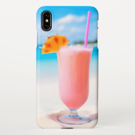 Funda Para iPhone XS Max Bebida tropical rosa en el estuche de teléfono de 