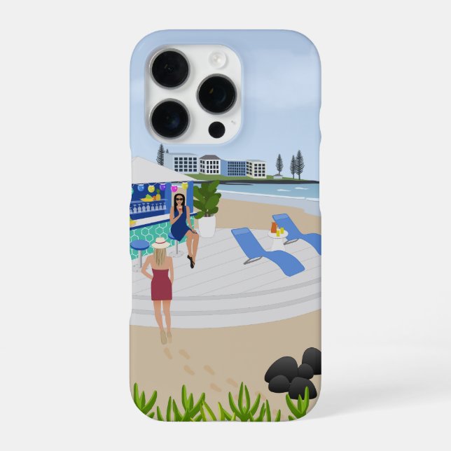 Funda Para iPhone Bebidas en el Bar de la Playa (Reverso)
