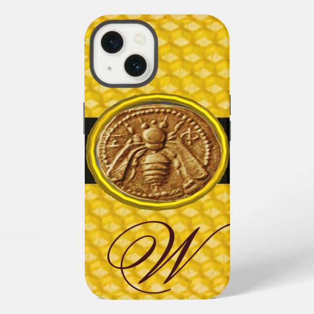 FUNDA PARA iPhone BEE, BIENESTAR DE BEEKEPER MONOGRAM (Reverso )