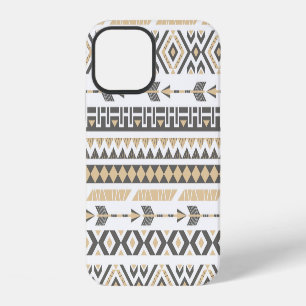 Funda Para iPhone 12 Beige étnico sin soldadura: patrón de cosecha