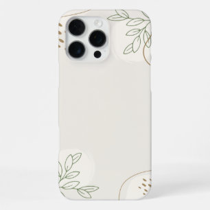 Funda Para iPhone 16 Pro Max Beige Simple Floral Acuarela Minimalista Linktree