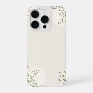 Funda Para iPhone 16 Pro Beige Simple Floral Watercolor Minimalist Linktree
