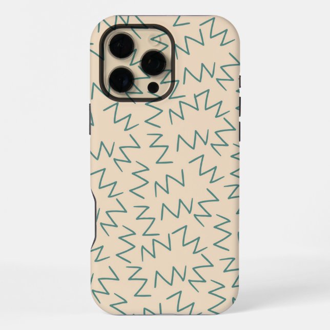 Funda Para iPhone Beige Zig Zag Chic  (Reverso )