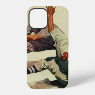 Funda Para iPhone 12 Béisbol deportivo vintage, jugador deslizándose ha