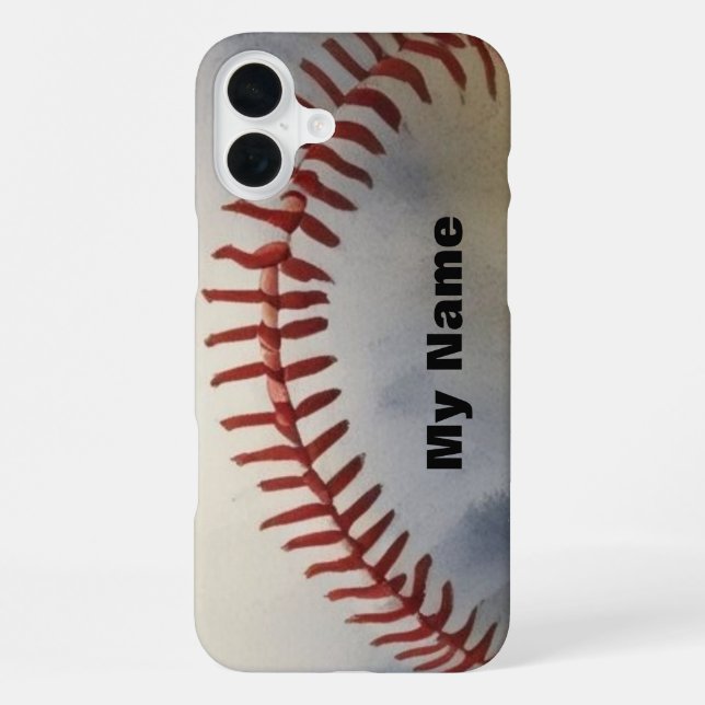 Funda Para iPhone Béisbol Tu Nombre (Reverso )