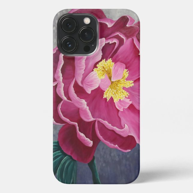 Funda Para iPhone Bella Artes Pink Peony (Reverso )