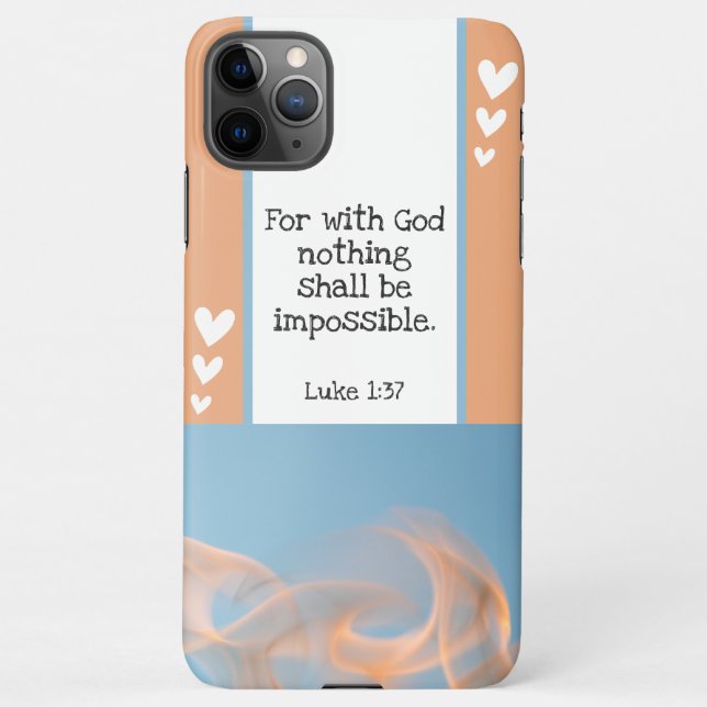 Funda Para iPhone Bella Biblia Verse Flames Personalizado de plantil (Reverso)
