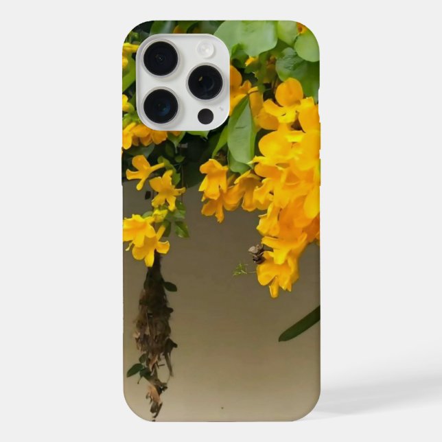 Funda Para iPhone Belleza de Flor Dorada (Reverso )
