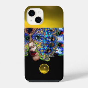 Funda Para iPhone 14 BELLEZA EFÍMERA CON MASCARA Gema Topacio Amarillo