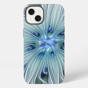 Belleza floral abstracta flor de pastel azul moder