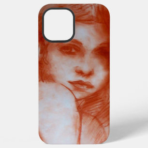Funda Para iPhone 12 Pro Max BELLEZA ROMÁNTICA / Retrato de mujer en sepia marr