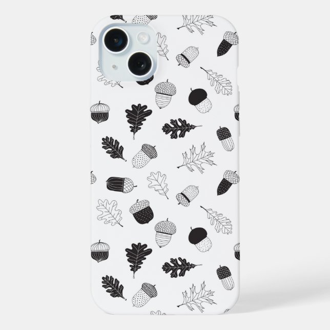 Funda Para iPhone Bellotas y hojas (Reverso )