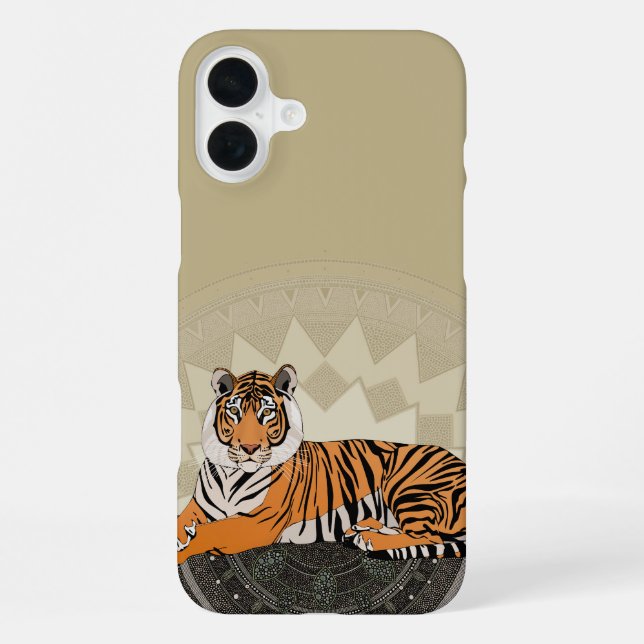 Funda Para iPhone bengala tiger mandala bamboo (Reverso )