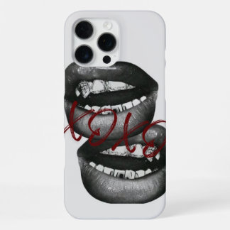 Funda Para iPhone 16 Pro Max Beso Francés Noir & Crimson